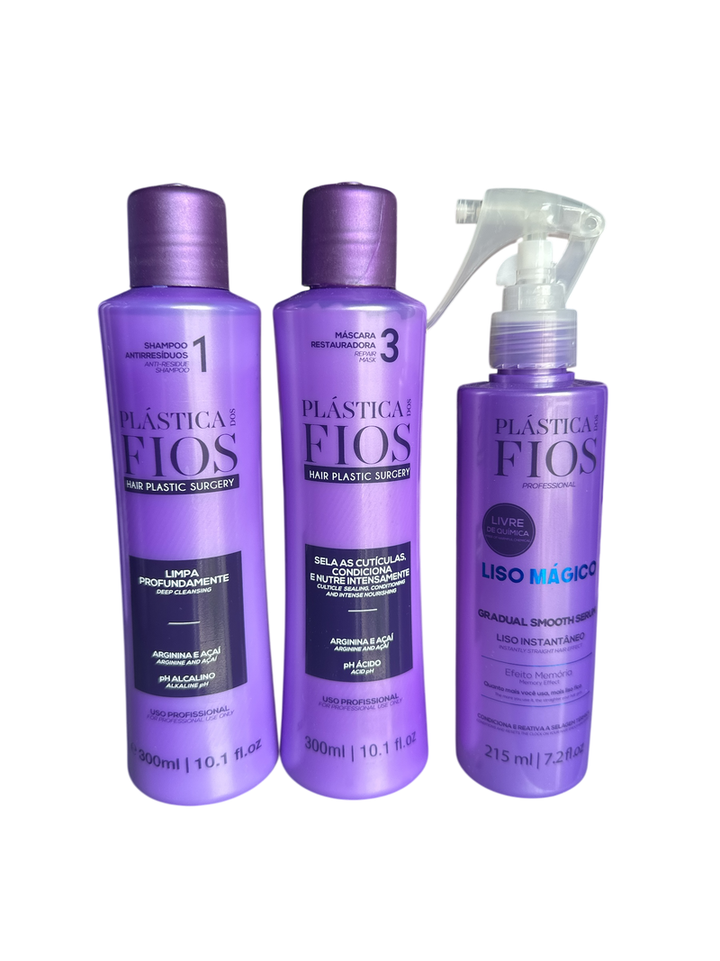 Cadiveu Plastica Dos Fios Sexy Hair Set. Shampooing, après-shampooing et fluide magique