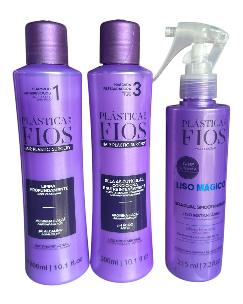 Cadiveu Plastica Dos Fios Sexy Hair Set. Shampooing, après-shampooing et fluide magique