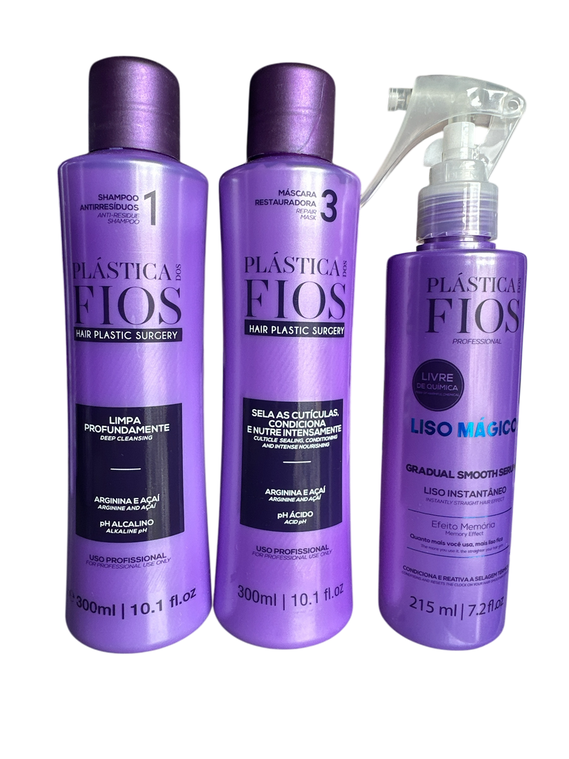 Cadiveu Plastica Dos Fios Sexy Hair Set. Shampooing, après-shampooing et fluide magique