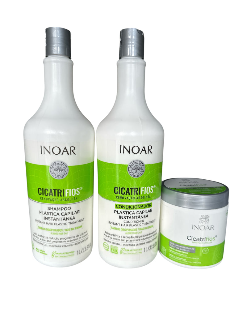 Kit plastique capillaire Inoar Cicatrifios 3 x 1000ml