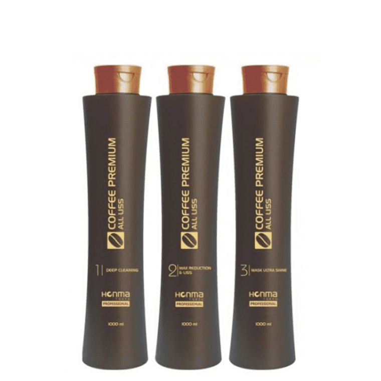 HONMA TOKYO COFFEE PREMIUM ALL LISS KIT LEVIGANTE PER CAPELLI 3 X 1000ml / 34fl.oz. - Keratinbeauty